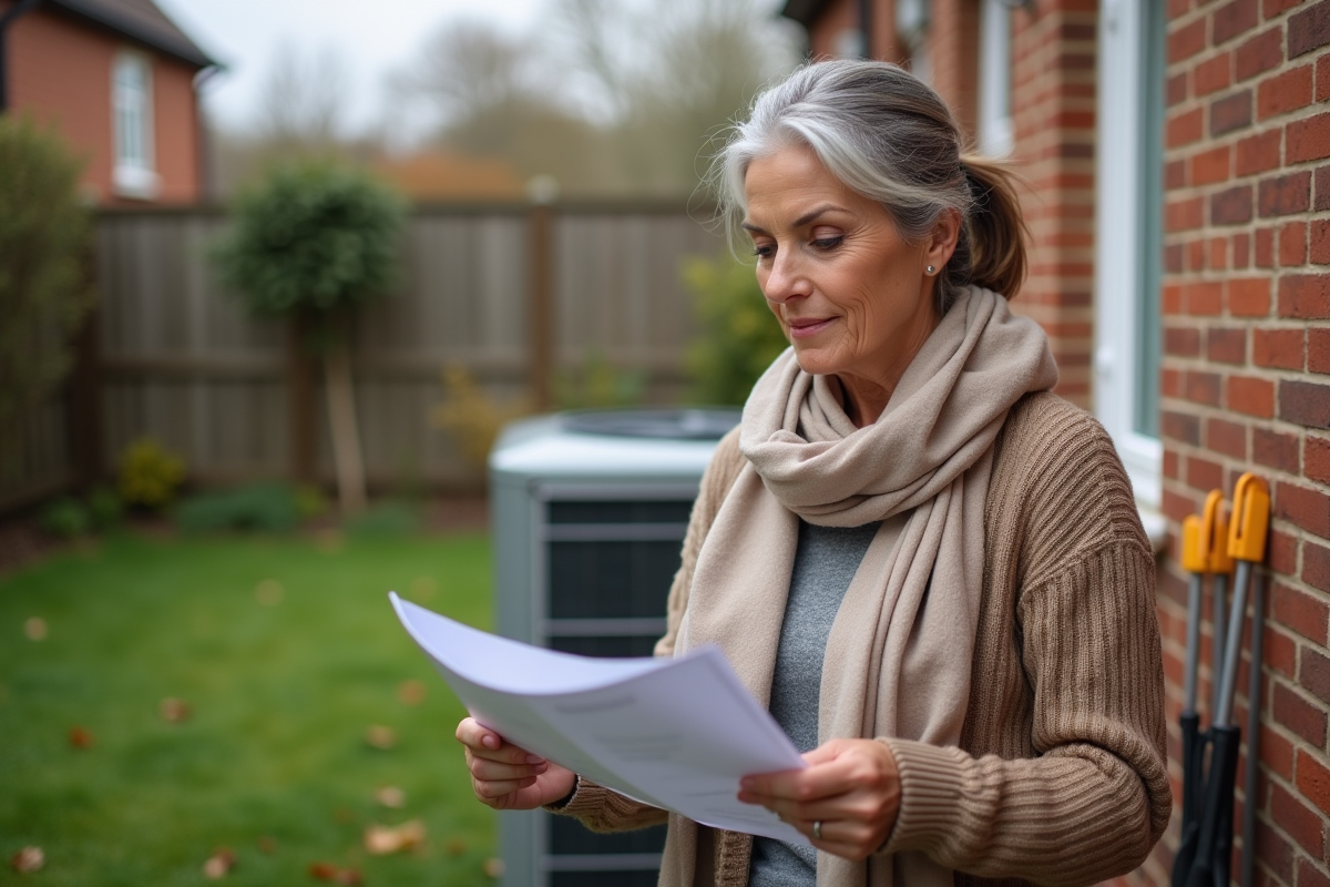 Femme lisant un manuel d