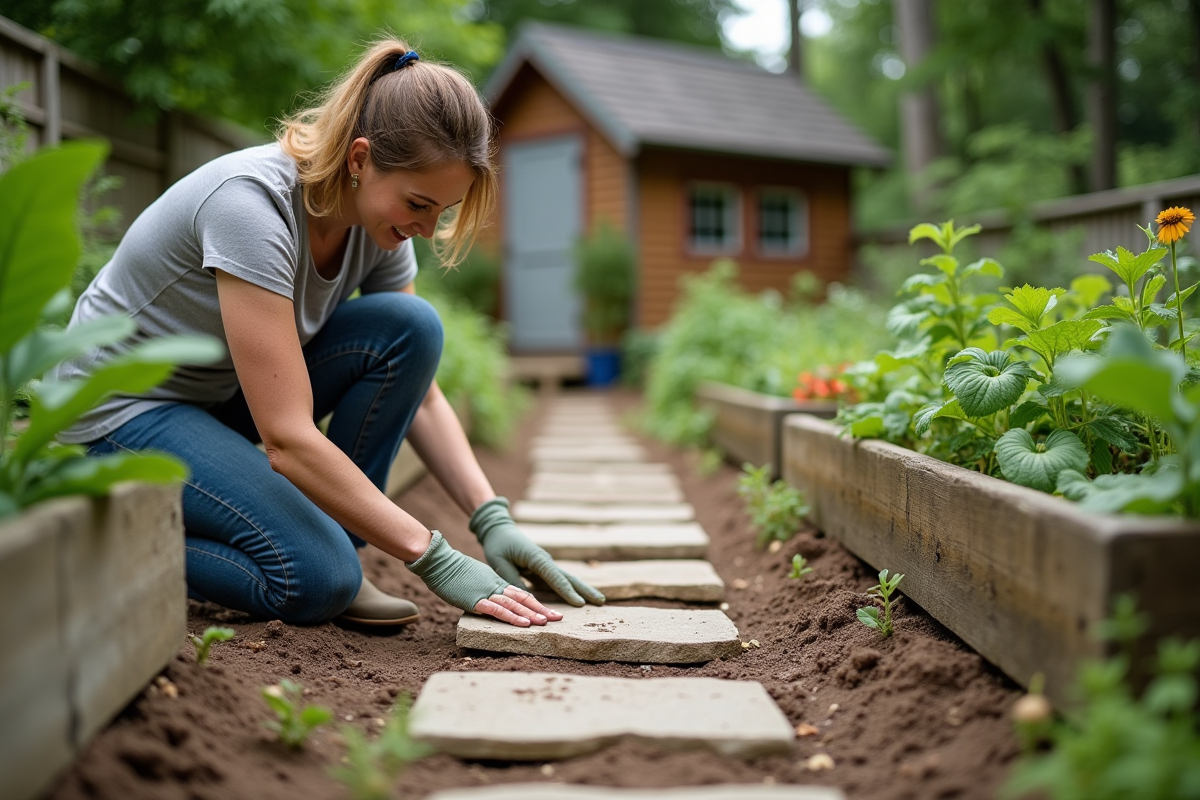 Choix du meilleur matériau pour les allées de potager : critères et options