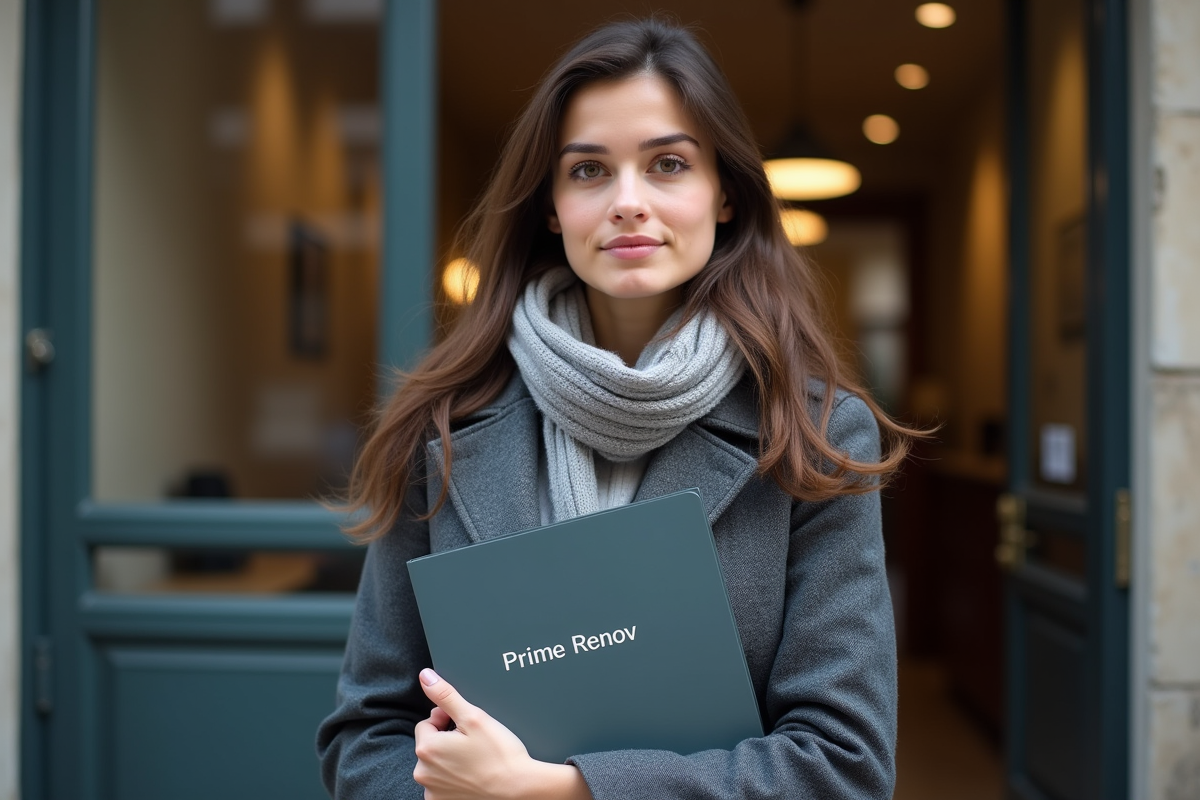 Jeune femme française avec dossier Prime Renov