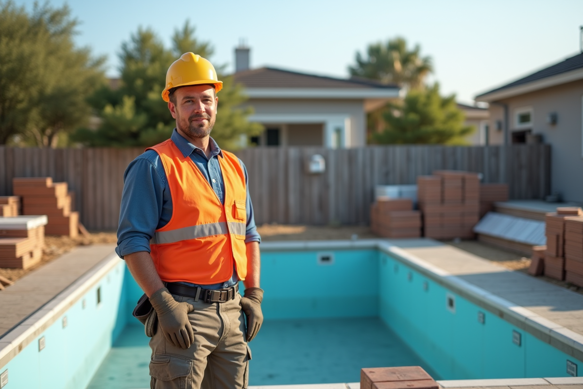 Installateur professionnel à côté d