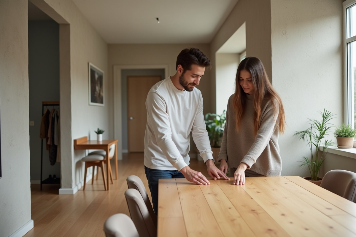 Placement optimal d’une table à manger : éviter l’entrée principale