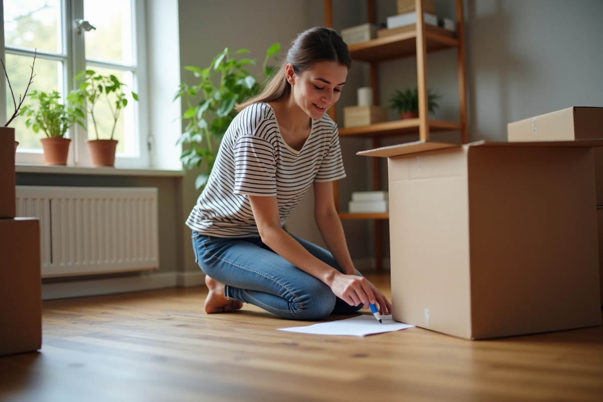 Organisation efficace pour faire ses cartons de déménagement