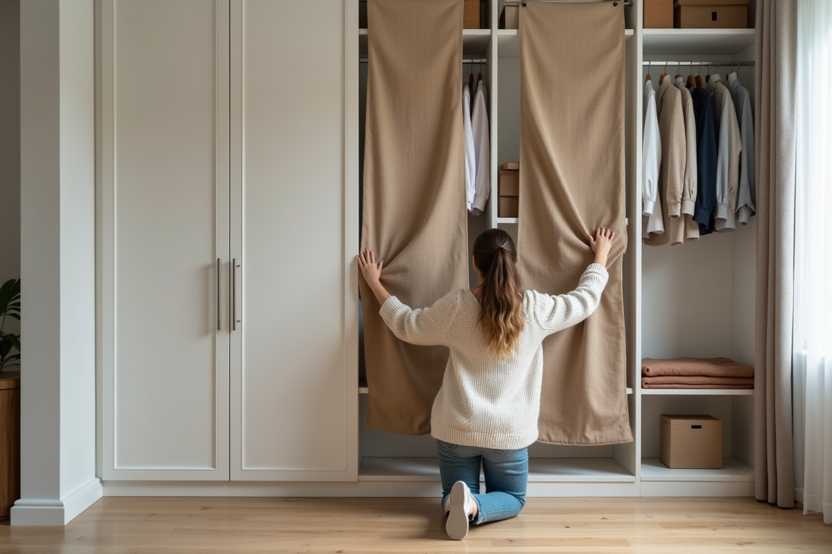 Fermeture de placard sans portes : méthodes et astuces pratiques